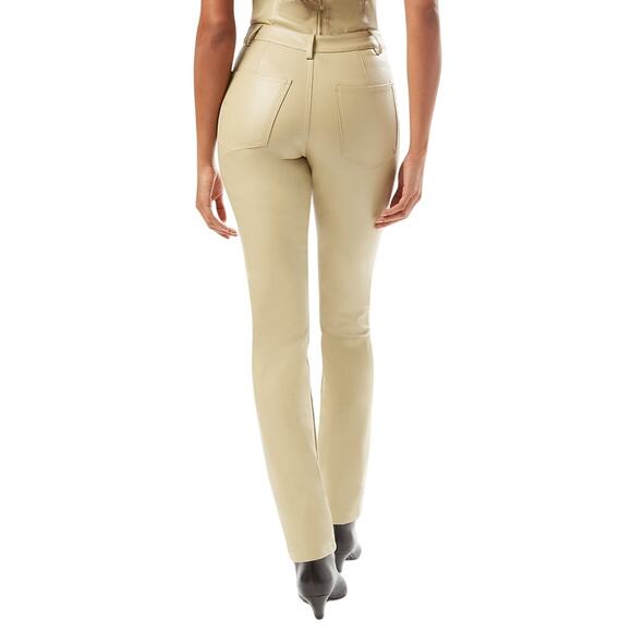 WeWoreWhat Vegan Leather Kick Flare Pants Oat 28 MSRP $128 Street Style Chic - Picture 2 of 12